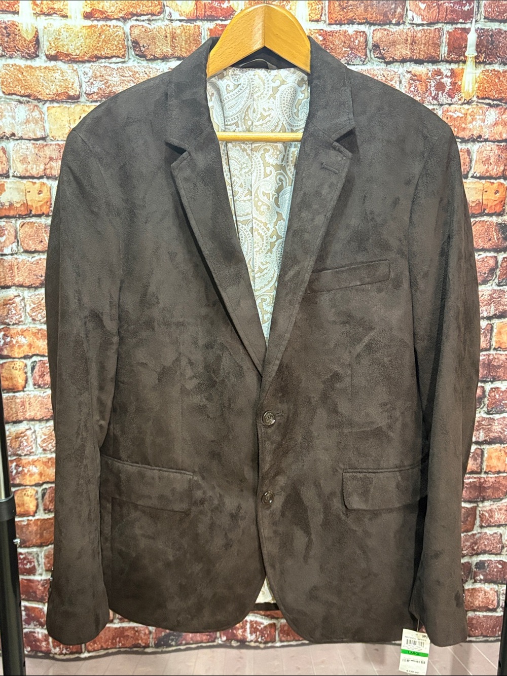 🔥 NWT Tasso Elba men’s large brown textured blazer sports coat jacket 42 44 NEW